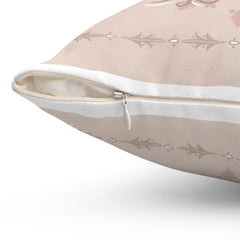 Boho Floral Bandana Throw Pillow — Blush Decorative Accent