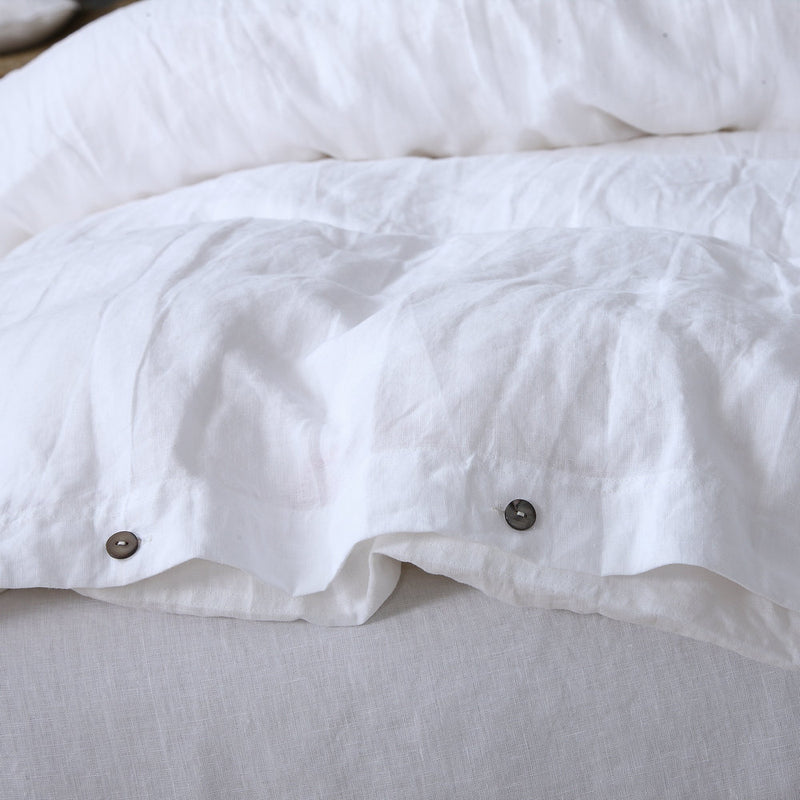 Pure Linen Duvet Cover and Pillowcase Set (3 Pieces)